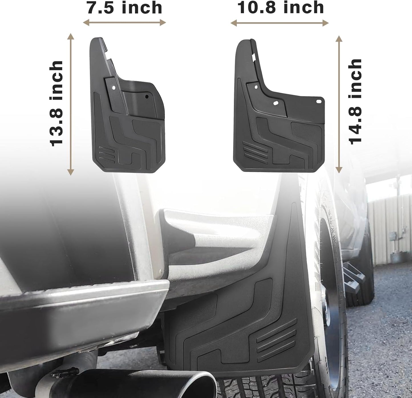 Muslogy for 2023+ Colorado Mud Flaps Without Fender Flare Front & Rear Splash Guards No Drilling Required Compatible with Chevy Colorado Without Fender Flare 2023 2024 2025