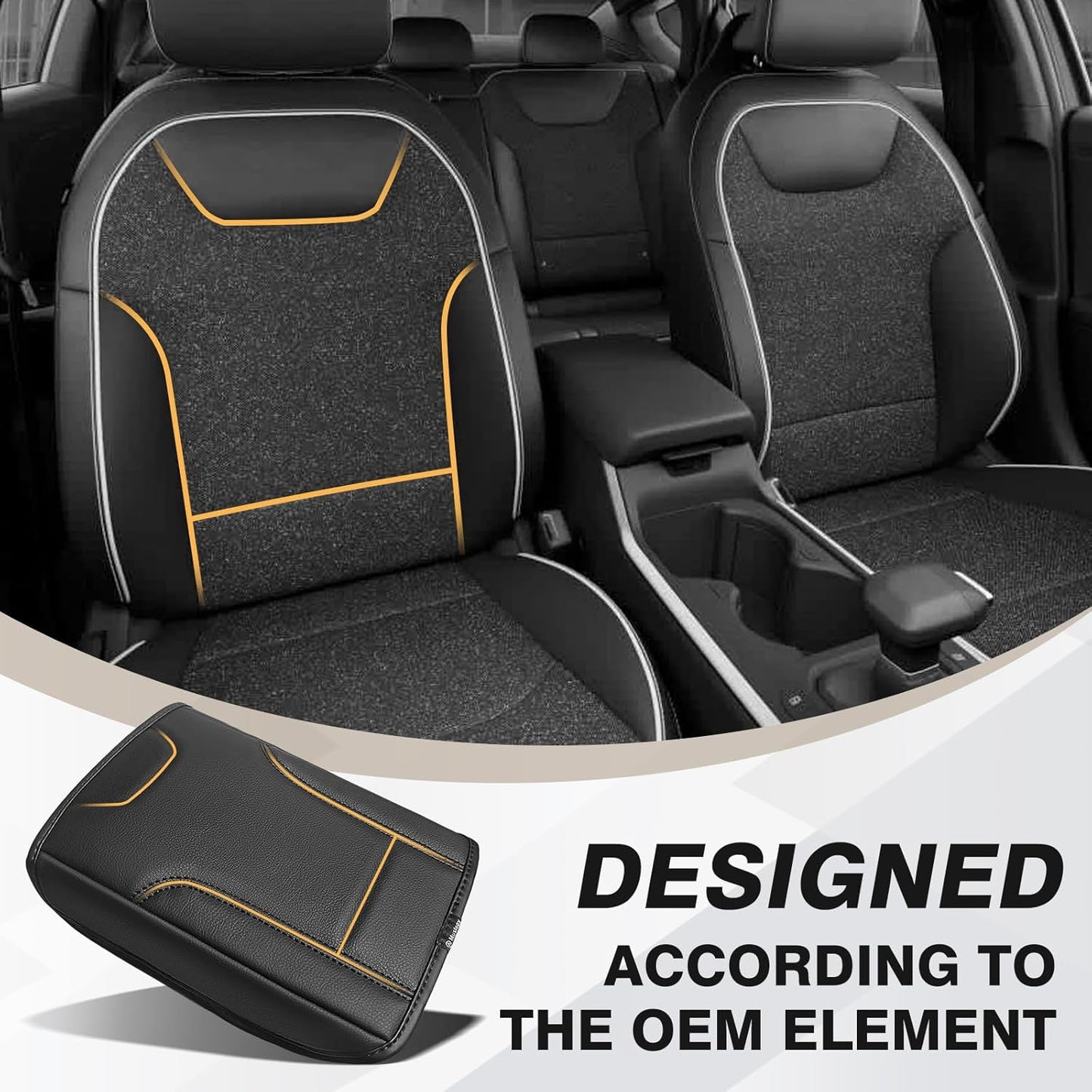 Muslogy Center Console Armrest Cover Compatible with Kia K4 2025 Comfort Armrest Pad Arm Rest Cushion Vegan Leather Protector Regular Thick
