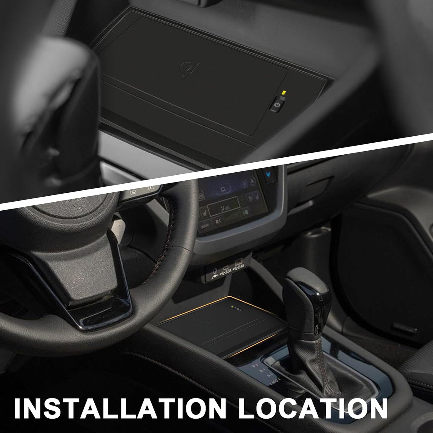 Muslogy Center Console Wireless Charger Protective Mat Compatible with 2025 Subaru Forester Accessories Center Console Inserts Liner Anti-Slip Phone Charge Area Charging Protection