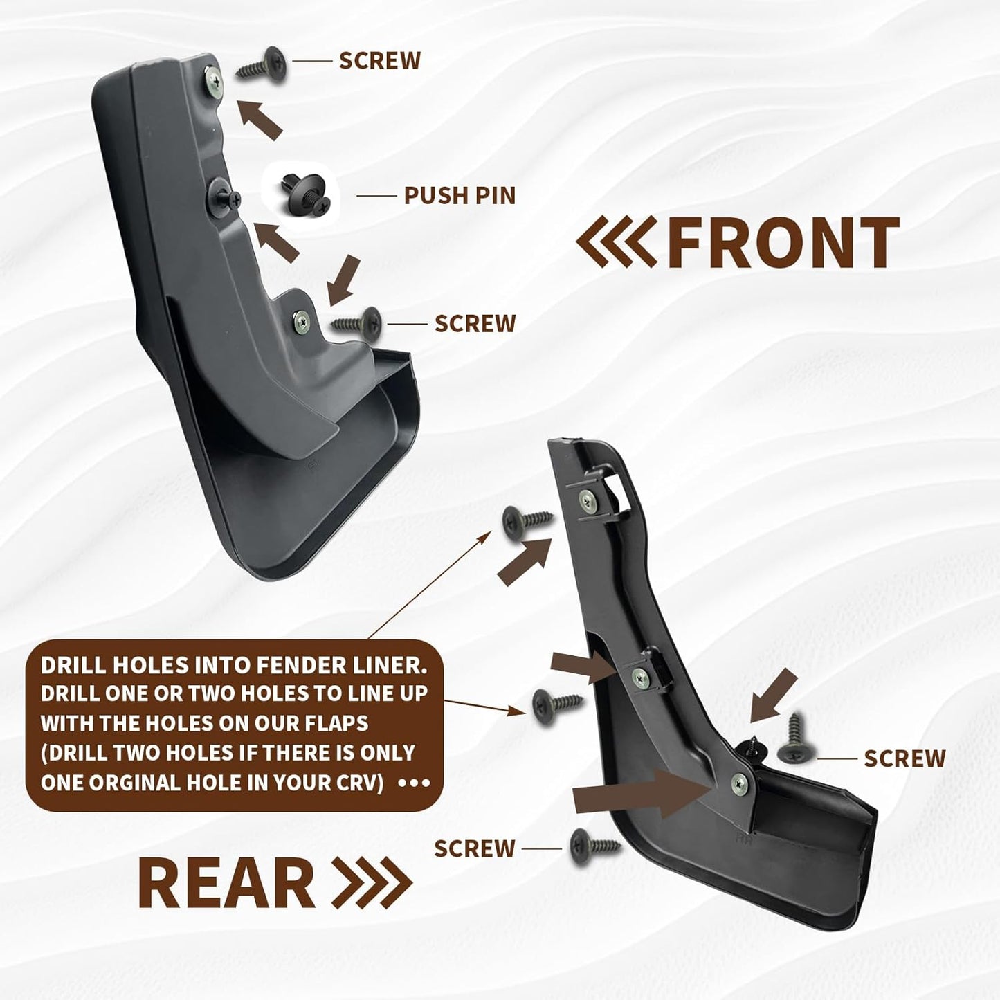 Muslogy for CRV 2023 2024 2025 Mud Splash Guard Front and Rear Mud Flaps 4PCS Compatible with Honda CR-V 2023-2025 LX EX EXL Accessories (Not for Hybrid)