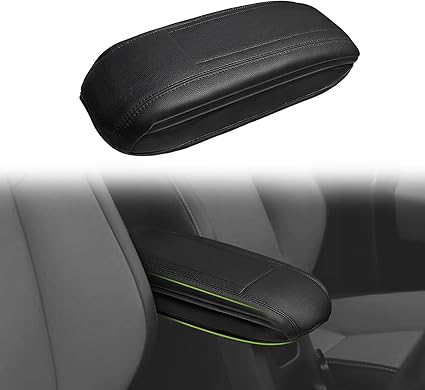 Muslogy Center Console Armrest Cover Compatible with Toyota RAV4 2019-2025 Comfort Armrest Pad Arm Rest Cushion Vegan Leather Protector 1-Inch Extra Thick