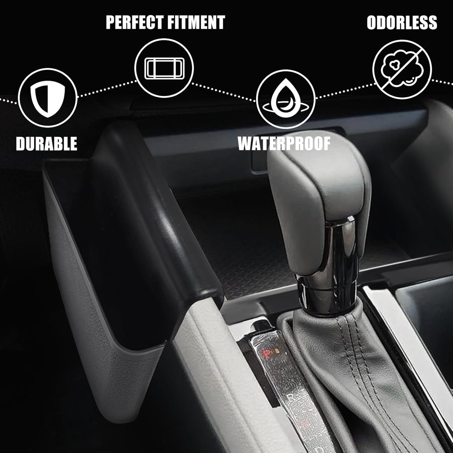 Muslogy for Accord 2025 2024 2023 Center Console Side Storage Box Gear Side Organizer Left & Right Phone Holder Compatible with Honda Accord 2023-2025