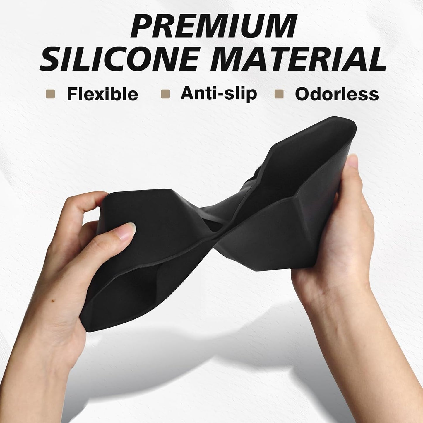 Muslogy Center Console Front&Rear Cup Holder Inserts Compatible with 2024 2025 Toyota Tacoma Accessories Middle Console and Rear Armrest CupHolder Silicone Rubber Organizer 2PCS Set