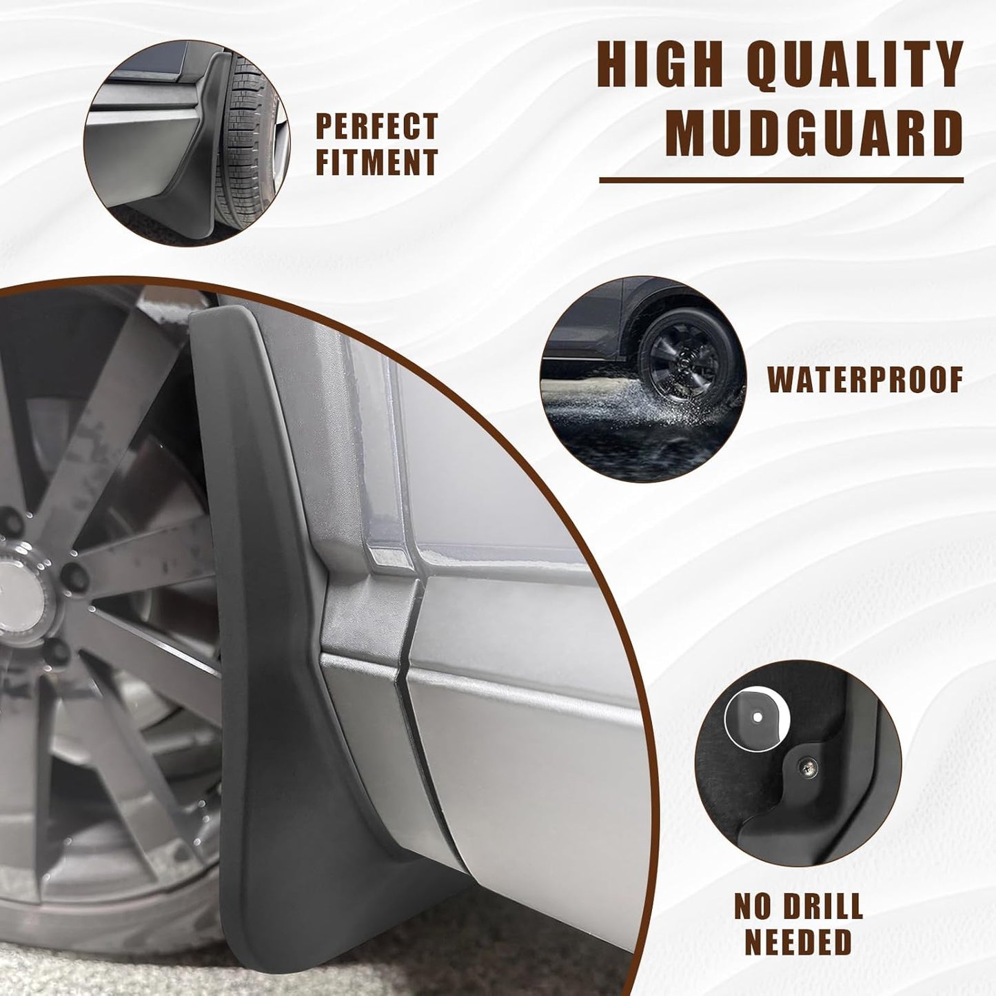 Muslogy for CRV 2023 2024 2025 Mud Splash Guard Front and Rear Mud Flaps 4PCS Compatible with Honda CR-V 2023-2025 LX EX EXL Accessories (Not for Hybrid)