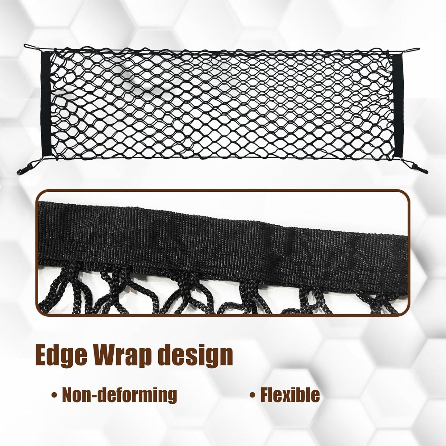 Muslogy for Pilot 2023 2024 2025 Rear Trunk Cargo Net Stretchable Organizer Elastic Mesh Net Compatible with Honda Pilot 2023+ Sport EX-L & 2026 Passport TrailSport Touring Elite