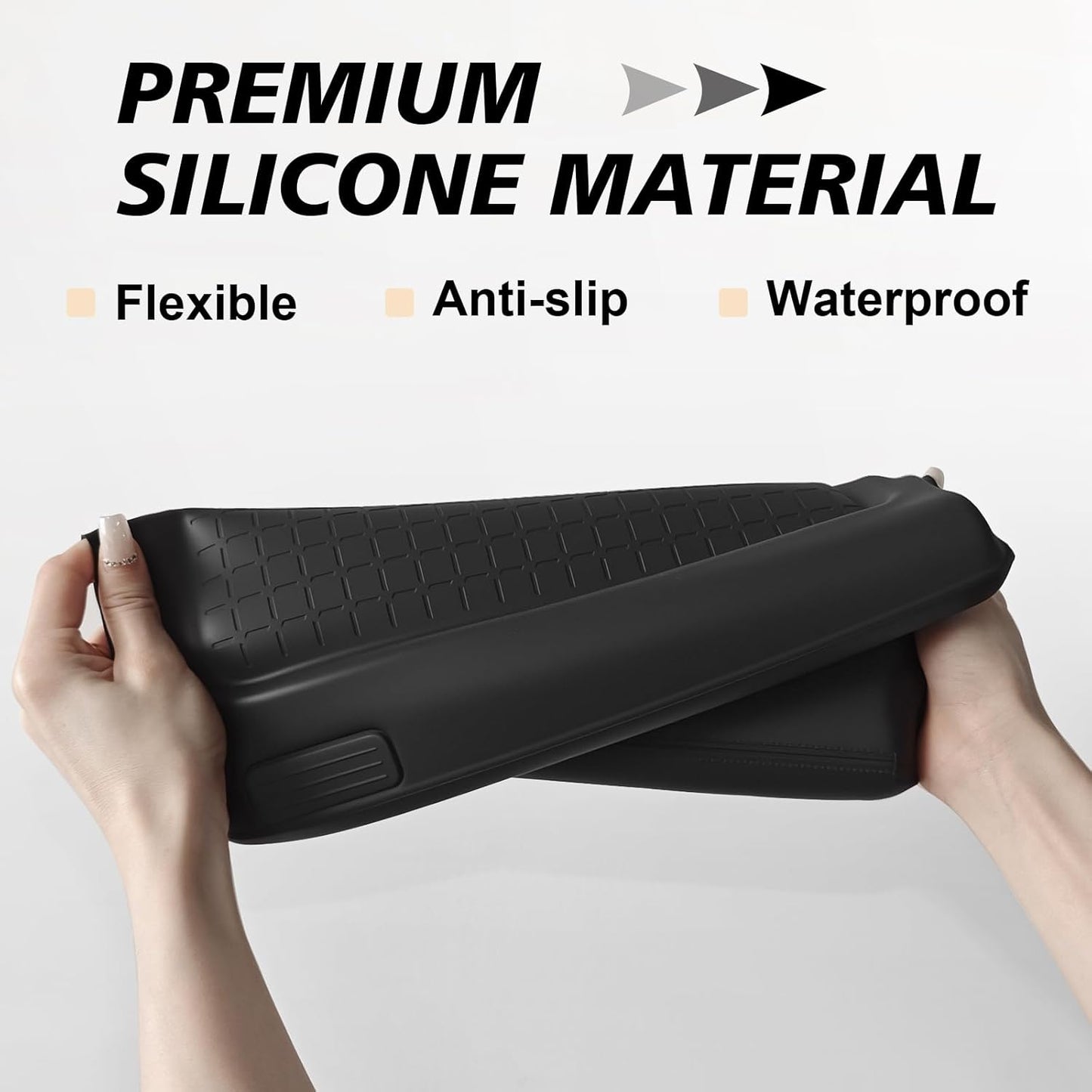 Muslogy Center Console Armrest Cover Fit for 2026 Toyota RAV4 Accessories, Comfort Armrest Pad Console Lid Cushion Silicone Regular Thick - Snug Fit