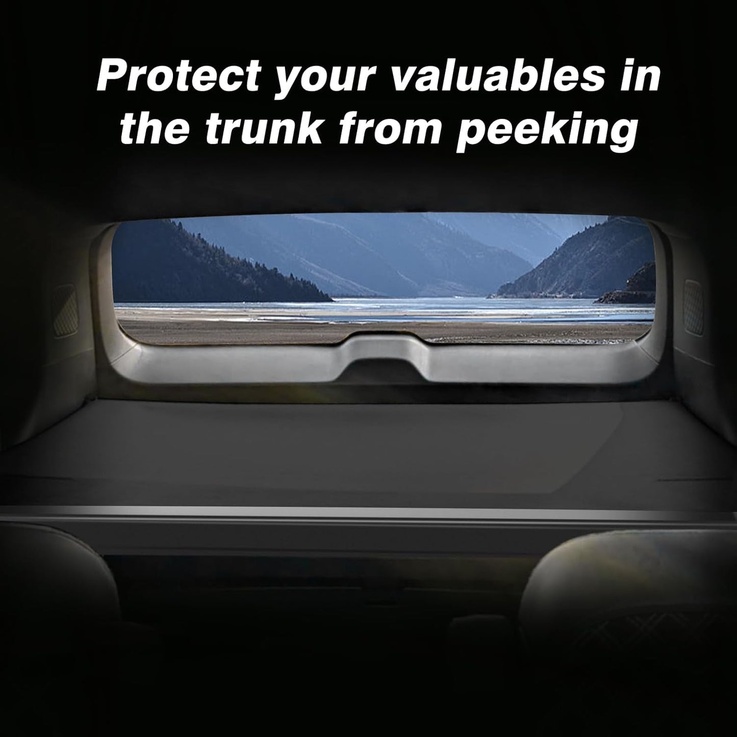 Muslogy Cargo Cover Rear Trunk Retractable Compatible with 2024 2025 GMC Acadia & Chevy Traverse & 2025 Buick Enclave Accessories Trunk Cargo Cover Privacy Security Shield Shade Luggage Cover