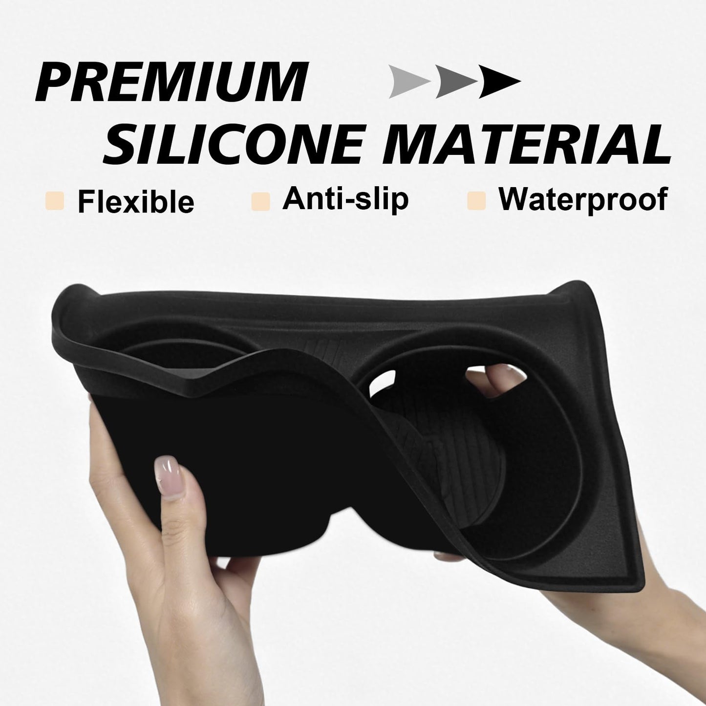 Muslogy Compatible with 2022-2025 2026 Nissan Frontier Accessories Center Console Front Hanging Storage Organizer Box Armrest Hanging Storage Box Tray with Anti-Slip Inserts