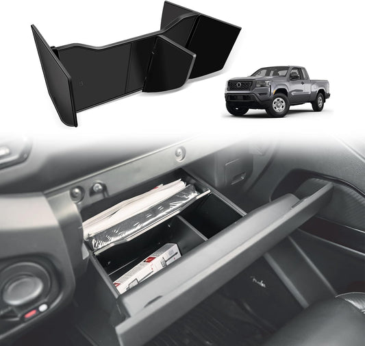 Muslogy Glove Box Dividers Organizer for 2022-2025 2026 Nissan Frontier