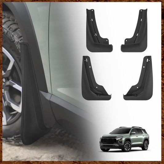 Muslogy Mud Flaps Splash Guards Compatible with 2025 Chevrolet Equinox Accessories All Weather Fender Guard Mudguards Sediment Protection Front & Rear 4PCS Fit Equinox LT RS ACTIV(Won't Fit EV)