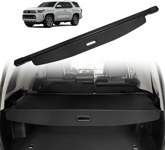 Muslogy Rear Trunk Cargo Cover Compatible with 2025 Toyota 4Runner Accessories Trunk Retractable Cargo Cover Luggage Privacy Security Shield Shade Fit 6th Generation 4Runner