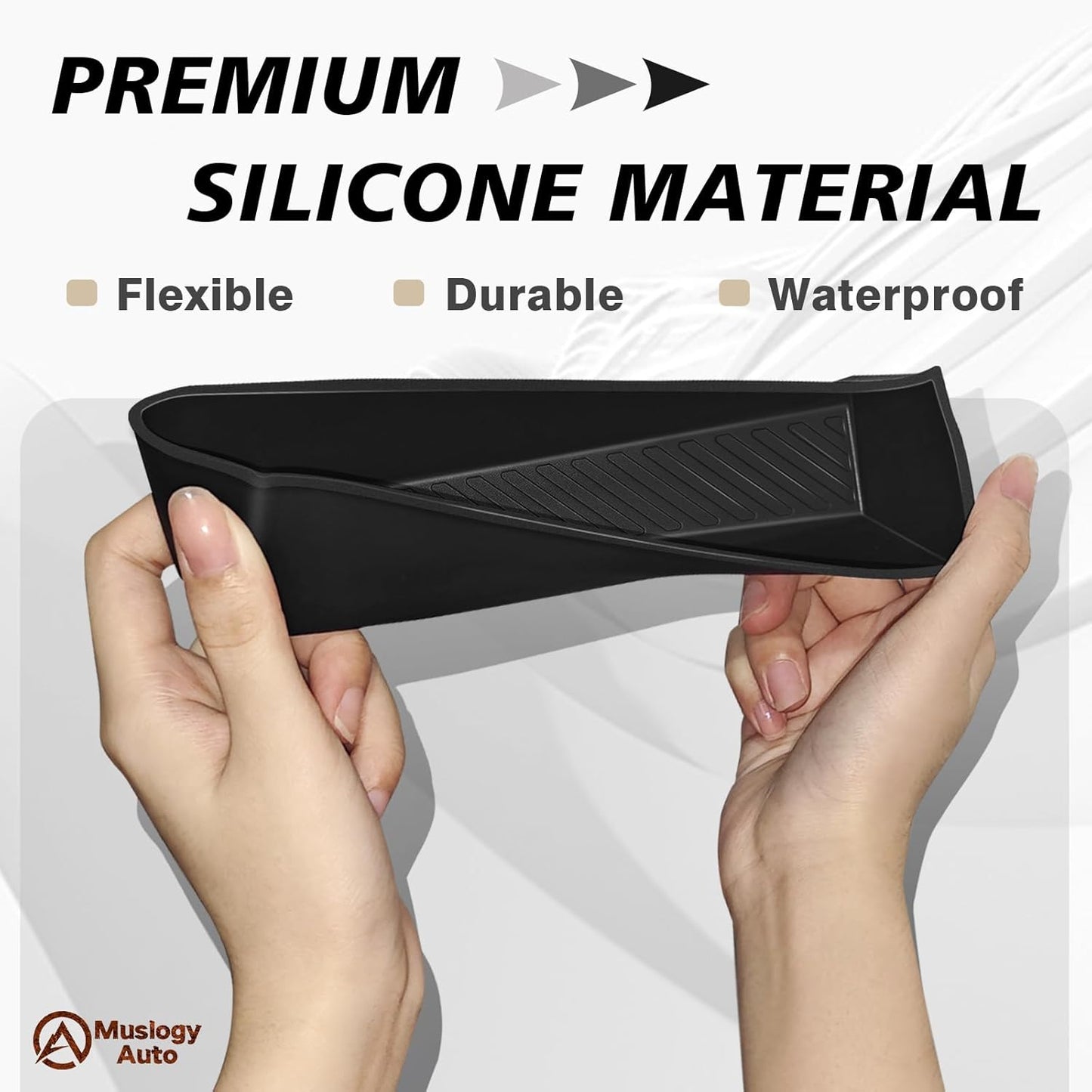 Muslogy Center Console Inserts Compatible with 2024 2025 Tacoma Accessories Middle Console Gear Shift Waterproof Silicone Inserts Beside Handbrake Gear Shift Storage Organizer (Won't fit 4Runner)