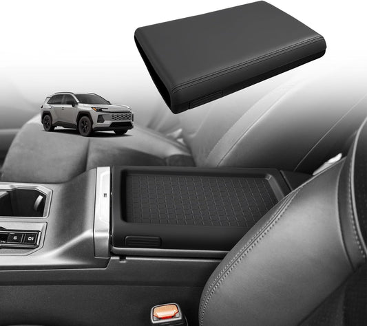 Muslogy Center Console Armrest Cover Fit for 2026 Toyota RAV4 Accessories, Comfort Armrest Pad Console Lid Cushion Silicone Regular Thick - Snug Fit
