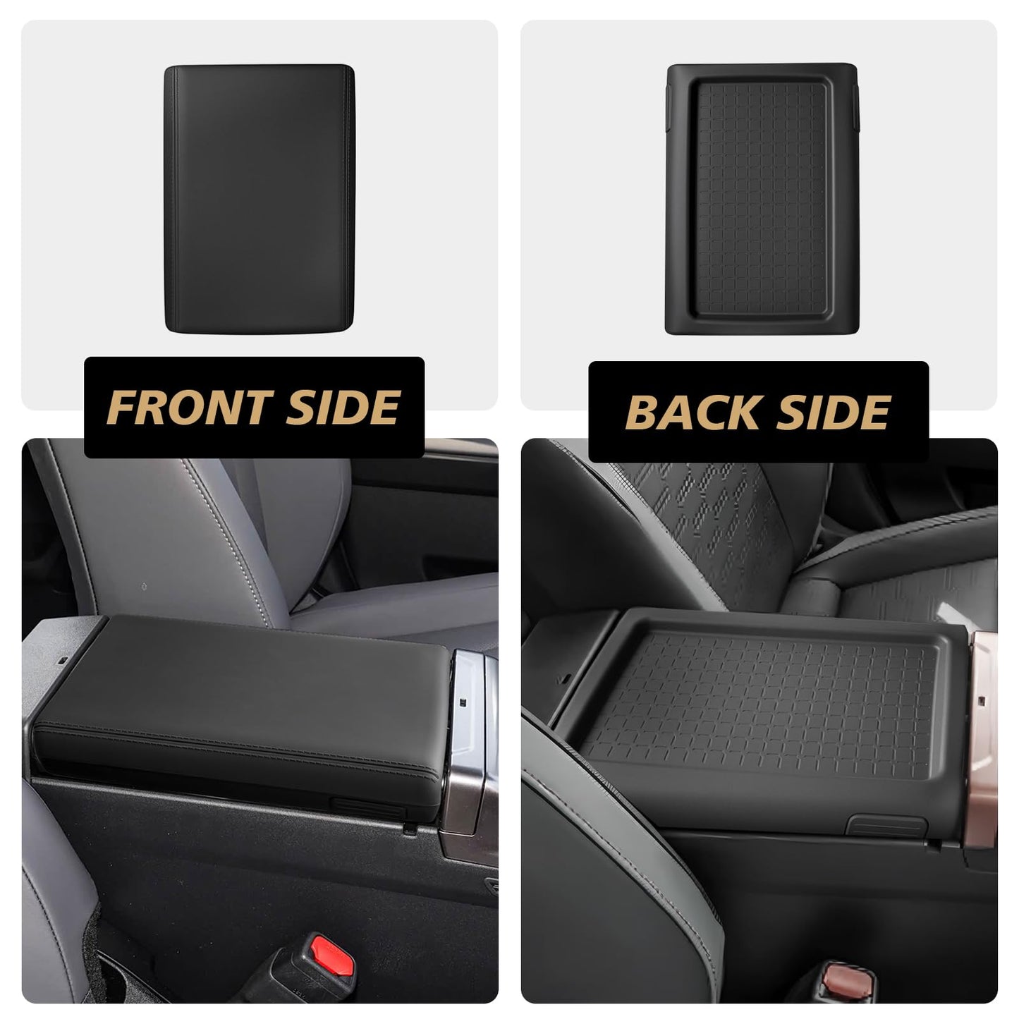 Muslogy Center Console Armrest Cover Fit for 2026 Toyota RAV4 Accessories, Comfort Armrest Pad Console Lid Cushion Silicone Regular Thick - Snug Fit