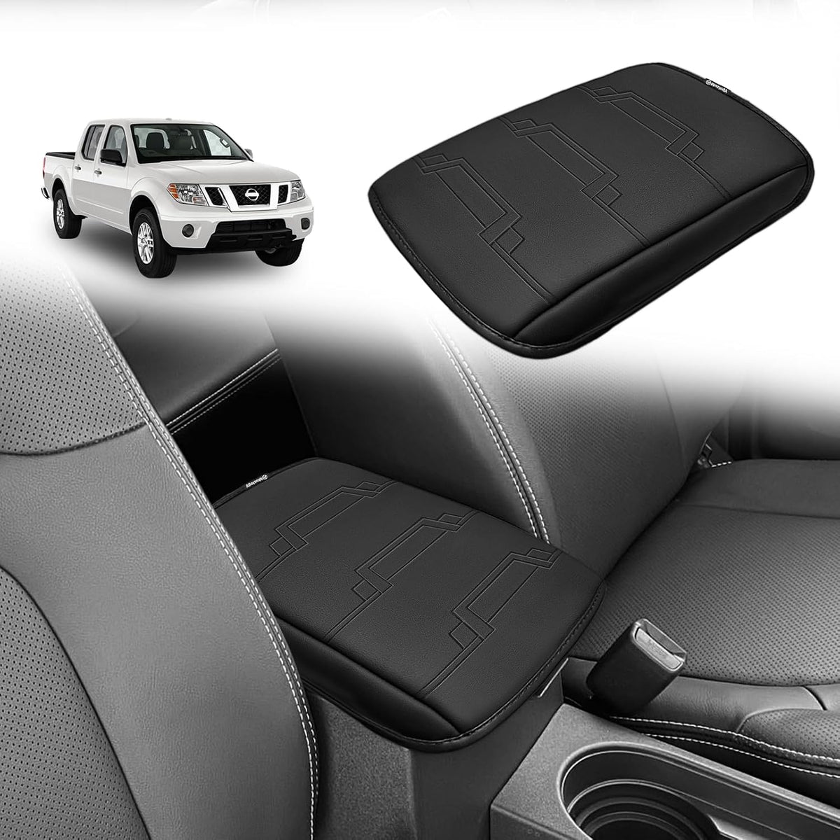 Muslogy Armrest Cover for Nissan Frontier 2005-2021, Regular Thick