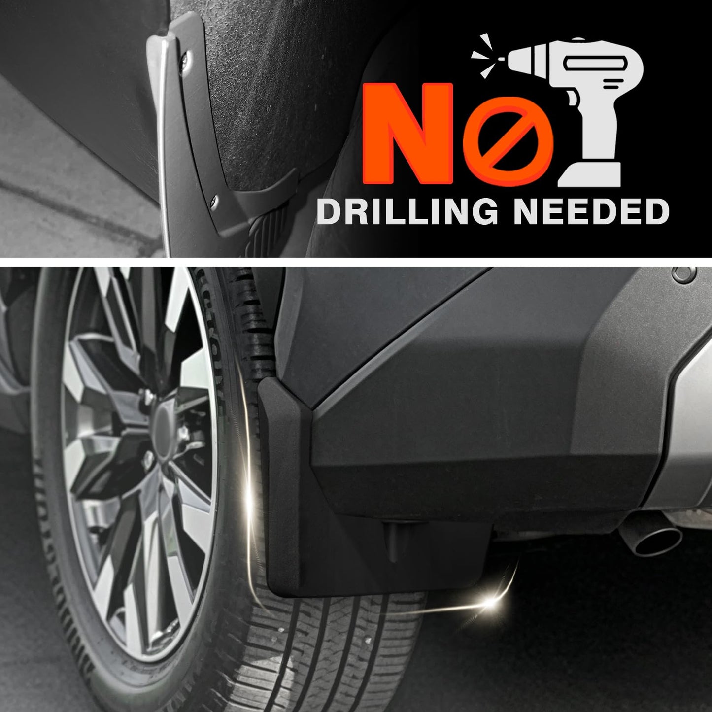 Muslogy Mud Flaps Splash Guards Compatible with 2026 Toyota RAV4 Accessories Front & Rear Mud Guards 4PCS No Drilling Fender Mudguards Kit with Hardware Accessories