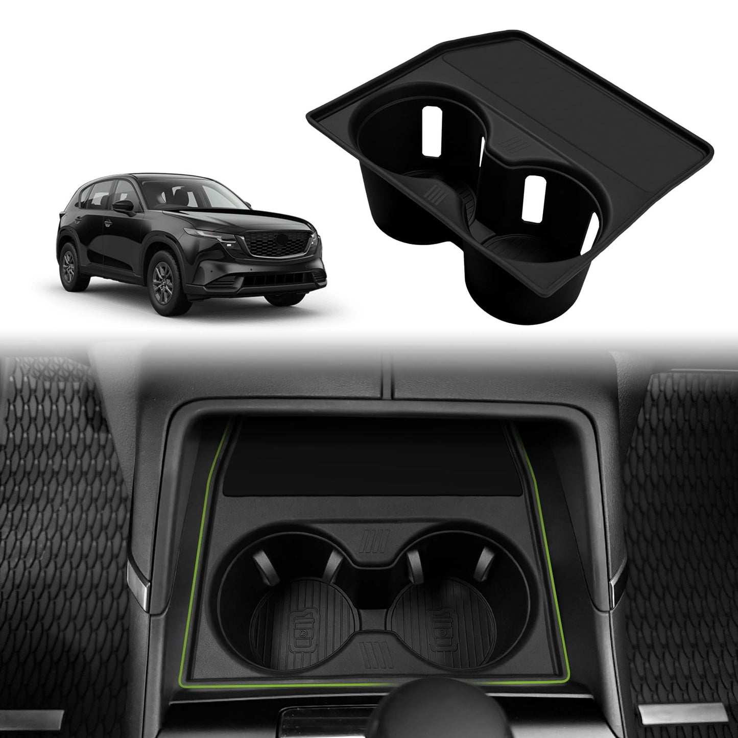 Muslogy Compatible with 2022-2025 2026 Nissan Frontier Accessories Center Console Front Hanging Storage Organizer Box Armrest Hanging Storage Box Tray with Anti-Slip Inserts
