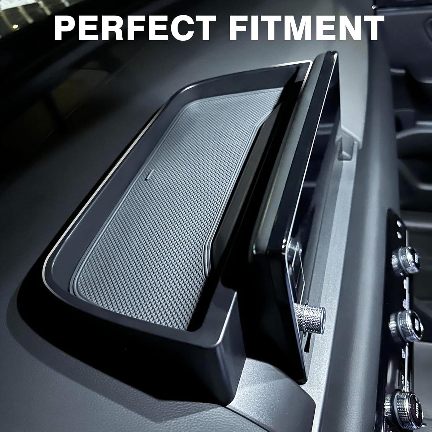 Muslogy for 2025 2024 2023 Pilot Dash Storage Tray Insert Behind Screen Center Console Organizer Interior Accessories Compatible with Honda Pilot 2023-2025 Sport EX-L TrailSport Touring Elite(Black)