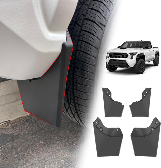 Muslogy Mud Flaps Splash Guards Compatible with Toyota Tacoma 2024 2025 Accessories Front and Rear Mud Guards 4PCS No Drilling Heavy Duty Fender Mudguards Kit with Hardware Accessories
