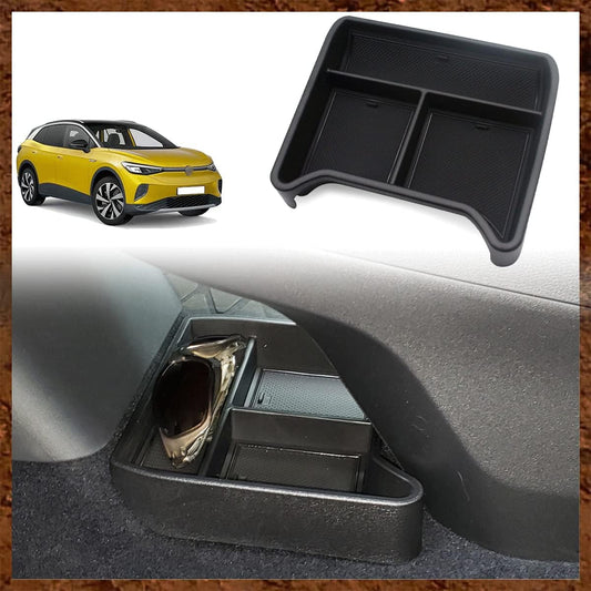 Muslogy for 2022 VW ID.4 Storage Box Organizer Center Console Tray Interior Accessories Compatible with Volkswagen ID 4 ID4 2021-2022 (2021-2022 Lower Center Console Tray)