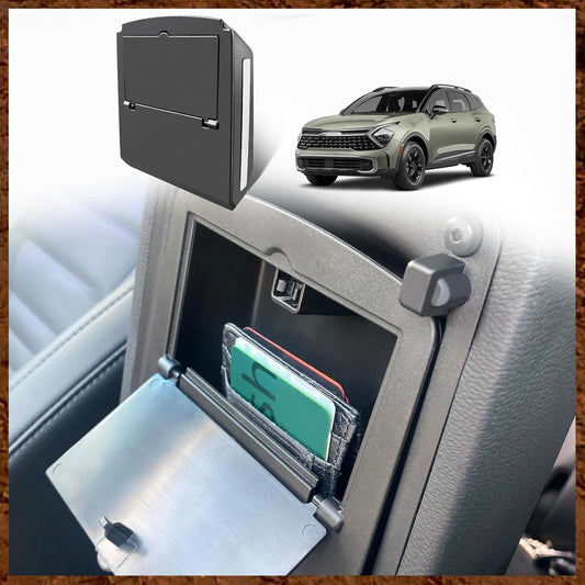 Muslogy for 2023 2024 2025 Sportage Upgraded Armrest Hidden Storage Box Center Console Insert Secret Organizer Compartment Compatible with Kia Sportage 2025 2024 2023 NQ5 Accessories(Upgraded)