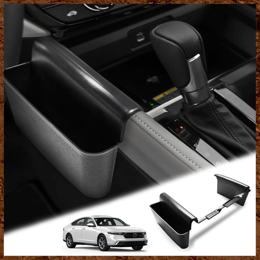 Muslogy for Accord 2025 2024 2023 Center Console Side Storage Box Gear Side Organizer Left & Right Phone Holder Compatible with Honda Accord 2023-2025