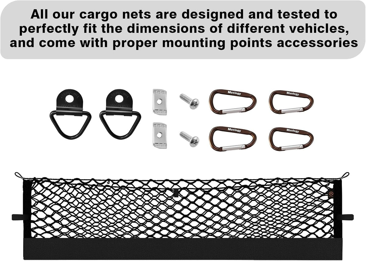 Muslogy Cargo Net for Nissan Frontier 2022-2025 2026 (Extra Support Frame)