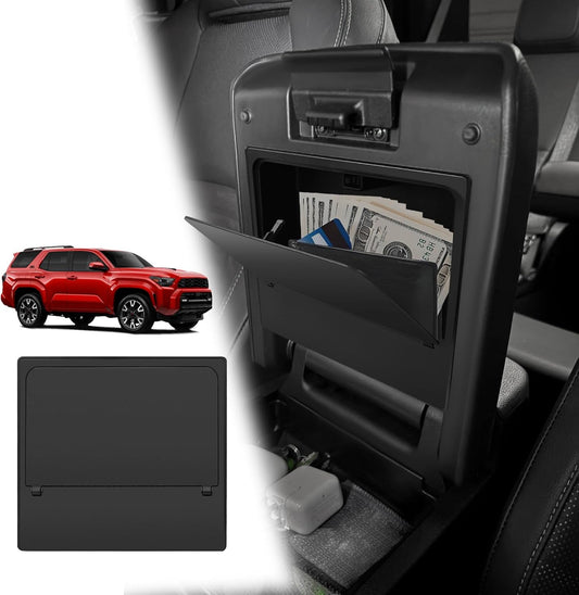 Muslogy Center Console Hidden Storage Box Compatible with 2025 2026 Toyota 4Runner Accessories Armrest Privacy Hidden Design Middle Console Secret Organizer Compartment ABS Material Large Opening
