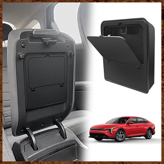 Muslogy Center Console Organizer Hidden Box One-Touch Compatible with Kia K4 2025 Accessories Armrest Privacy Insert Tray Console Divider Insert Organizer