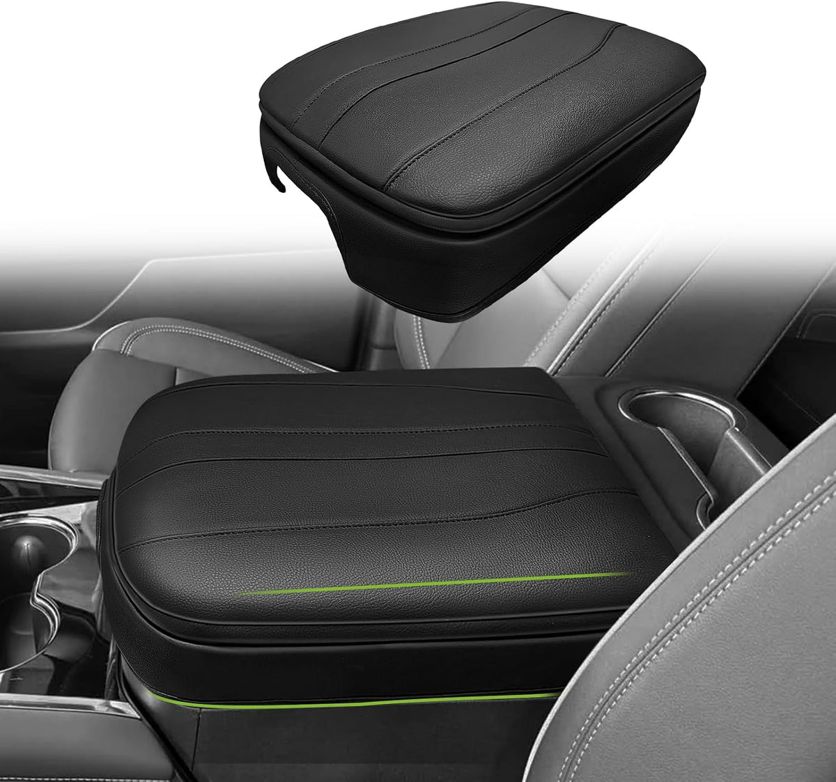 Muslogy Armrest Cover for Silverado Sierra 2019-2026, Extra Thick, Bucket