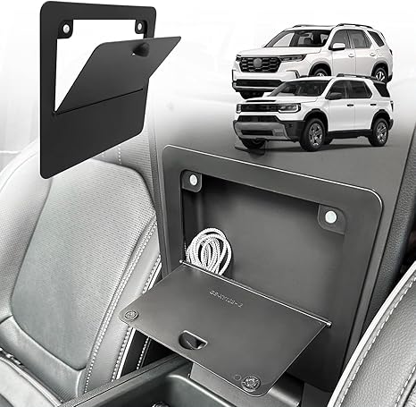 Muslogy Center Console Hidden Storage Box Compatible with Honda Pilot 2023 2024 2025, 2024-2026 Ridgeline/Passport Magnet Armrest Secret Compartment Center Console Organizer(Hidden Organizer)
