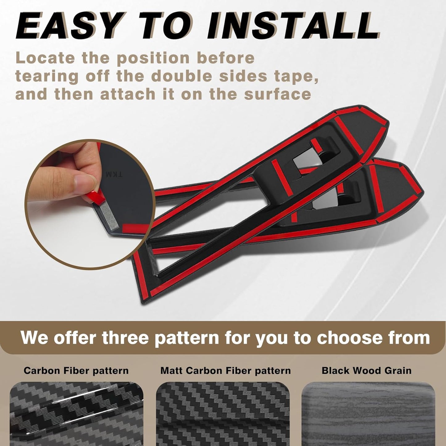 Muslogy Interior Trim Kit Cover 11PCS Compatible with 2024 2025 Toyota Tacoma&2025 4Runner Steering Wheel Center Console Window Switch Inner Door Cover(Won't Fit 2Door Tacoma) (Matte Carbon Fiber)