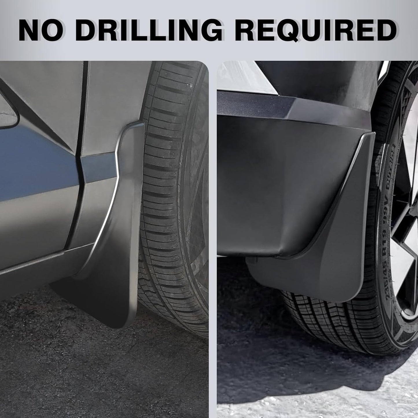 Muslogy for 2024 2025 Kona Mud Flaps Splash Guards Front & Rear 4Pcs Fender Flaps No Drilling Required Compatible with Hyundai Kona 2024 Accessories(Won't Fit N Line Model)