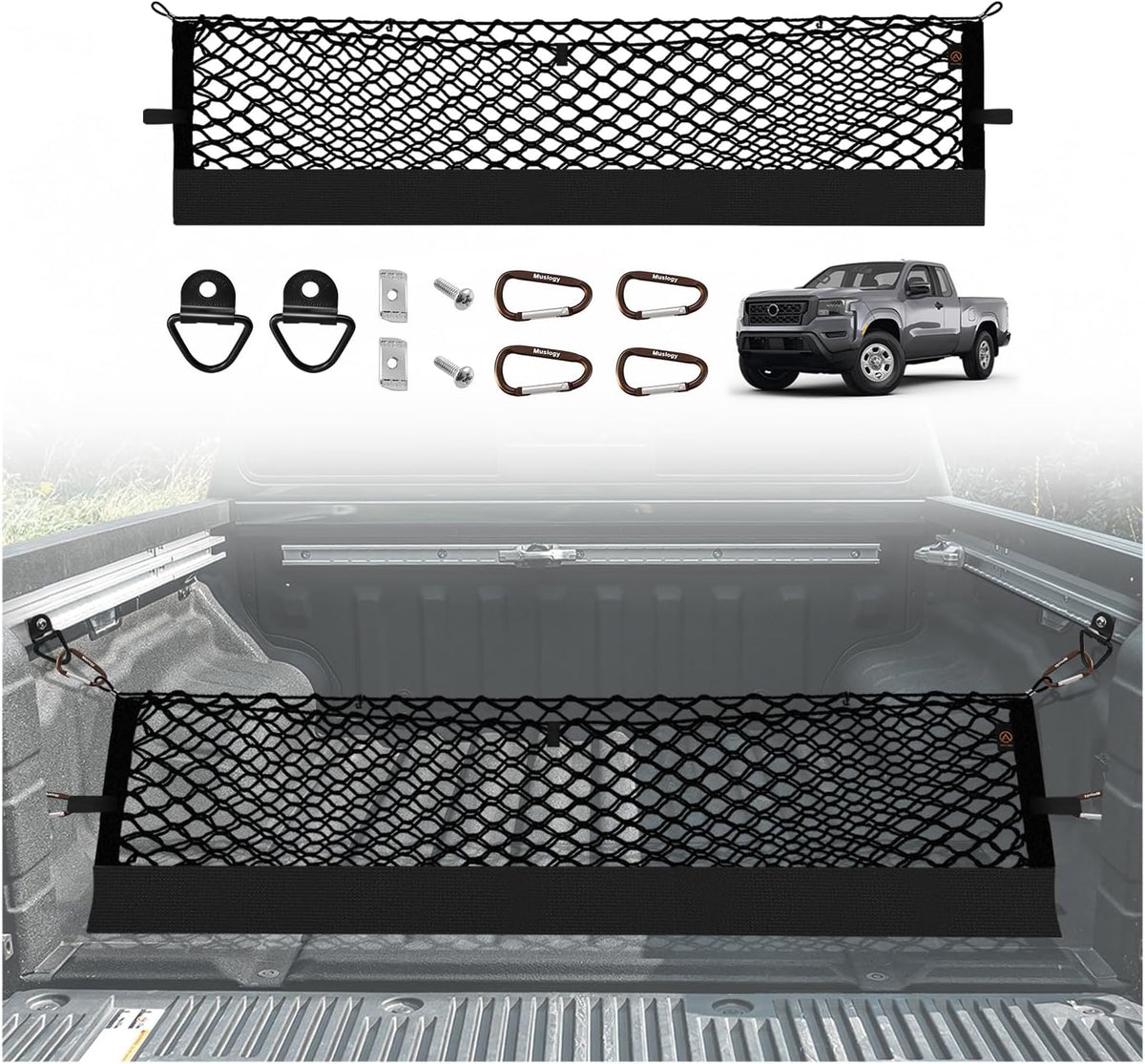 Muslogy Cargo Net for Nissan Frontier 2022-2025 2026 (Extra Support Frame)