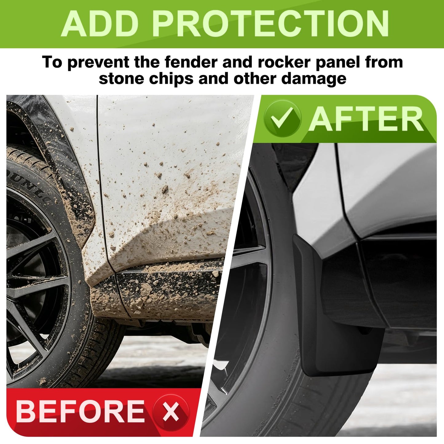 Muslogy Mud Flaps Splash Guards Compatible with 2026 Toyota RAV4 Accessories Front & Rear Mud Guards 4PCS No Drilling Fender Mudguards Kit with Hardware Accessories